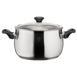 Buffalo 6公升 不銹鋼加厚雙耳煲連玻璃蓋 (此產品為換購贈品,不可單獨銷售) 數量有限，換完即止。