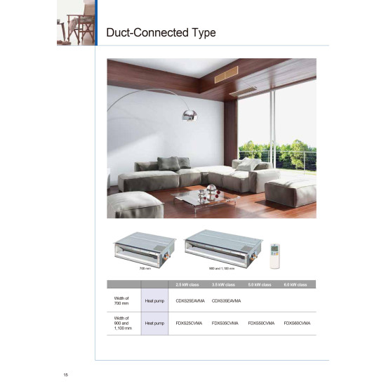 DAIKIN 大金 匹半 FDXS35CVMA 多聯式無線遙控分體機 風管連接型室內機系列 (淨出風機需另外加配室外機)