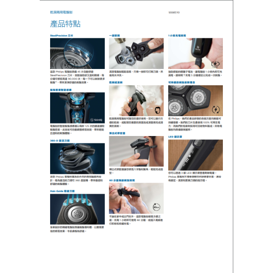 PHILIPS 飛利浦 S5587/10 電鬚刨