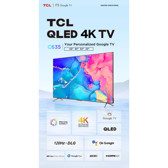 TCL 55C635 55吋 4K QLED TV
