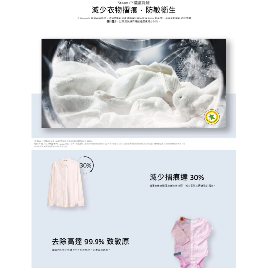 LG FV9S90W2 前置式變頻洗衣機 (9 公斤,1200 轉/分鐘)