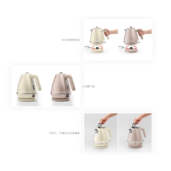 DELONGHI KBIN2000.PK (粉紅色) 電熱水壺